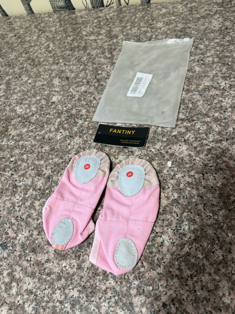 FANTINY Pink Grip Dance Socks